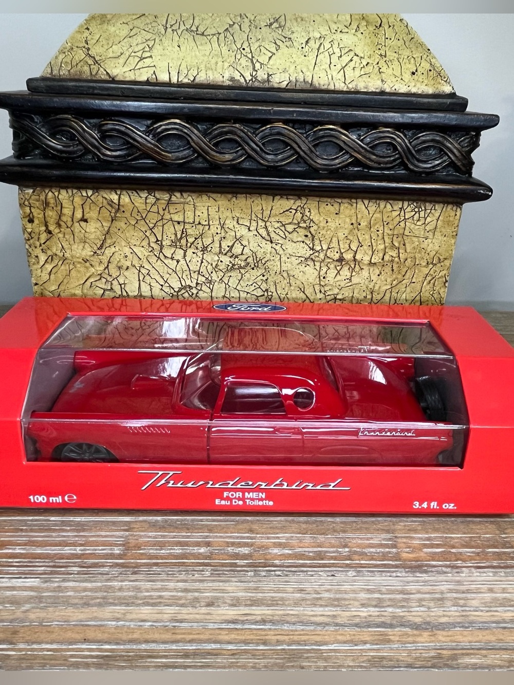 Ford Thunderbird Men Grooming Red and Black Model Bottle